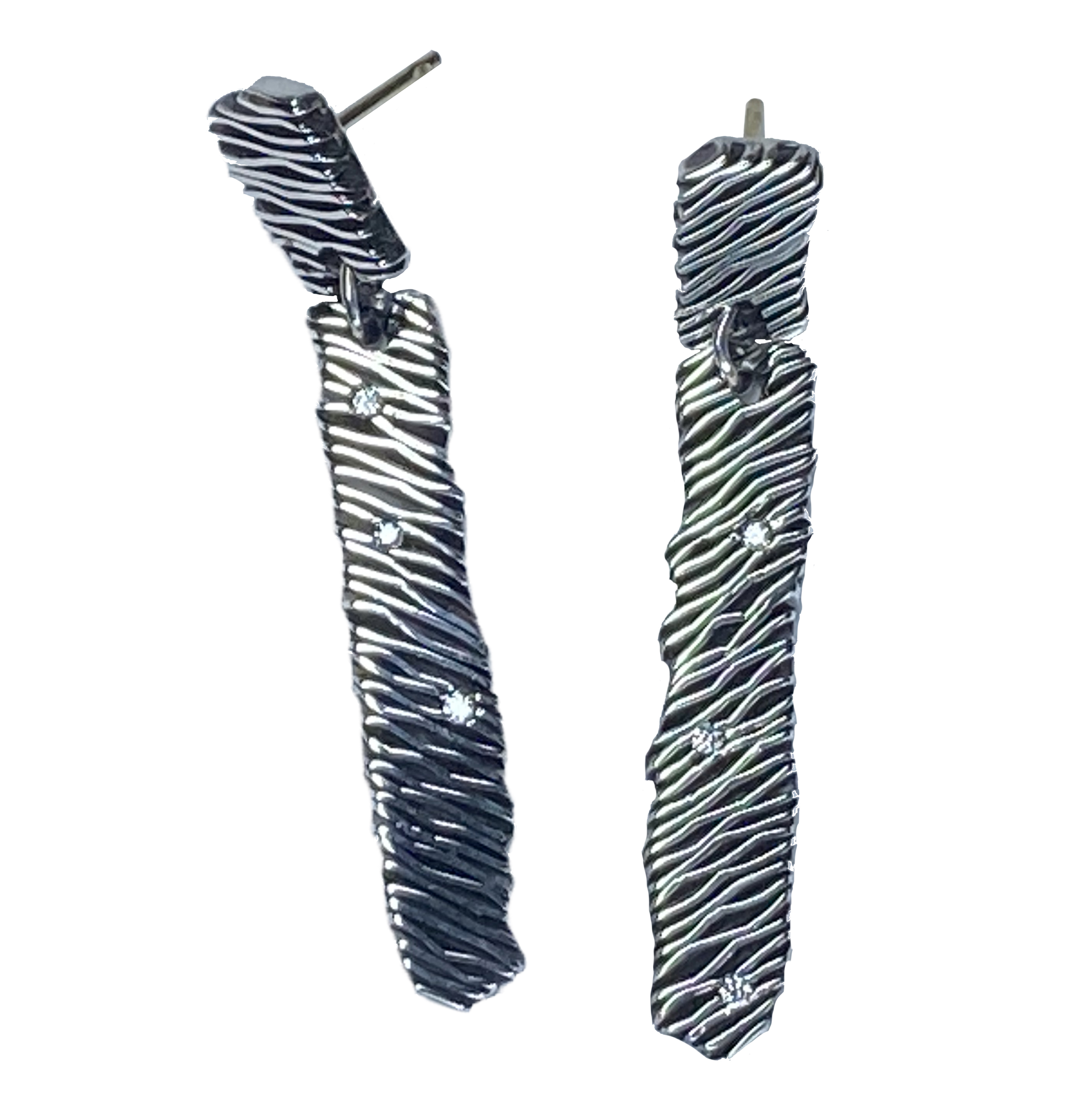 Sterling and Diamond Earrings